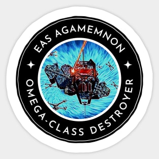 EAS Agamemnon - Omega-Class Destroyer - White - Sci-Fi - B5 Sticker